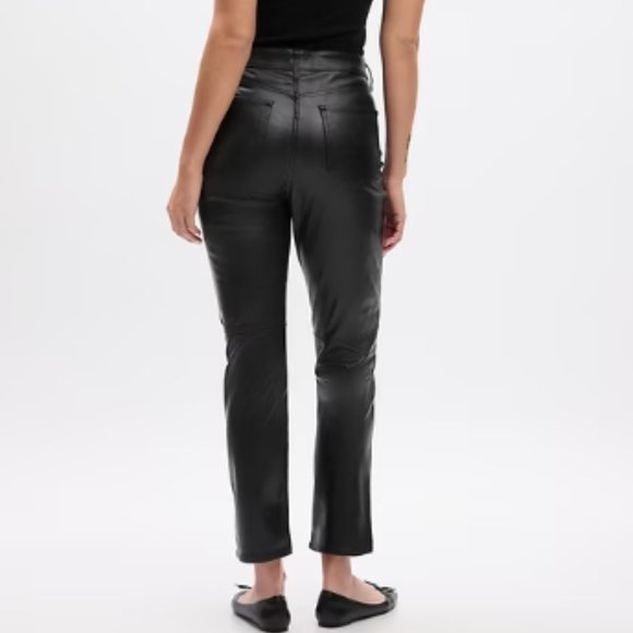 High Rise Vegan Leather Vintage Slim Pants (Gap) - Picture 3 of 3